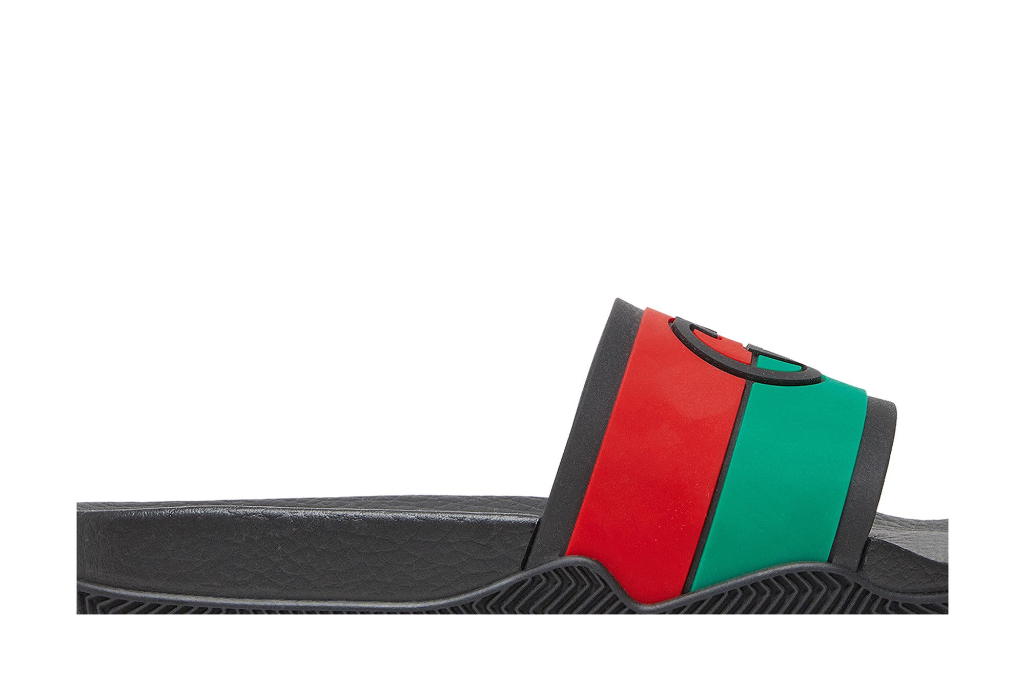 Lookbook GUCCI 古馳 露趾一字 時尚涼拖 男款 黑紅