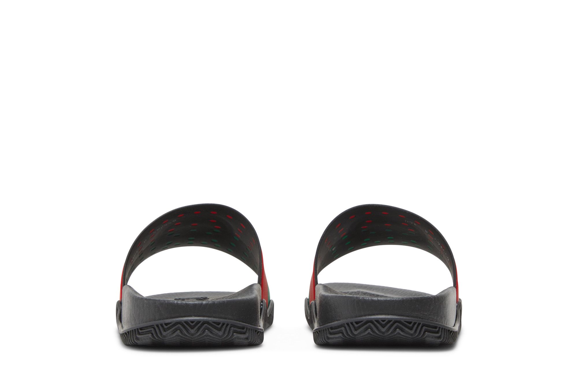 Sizing GUCCI 古馳 露趾一字 時尚涼拖 男款 黑紅