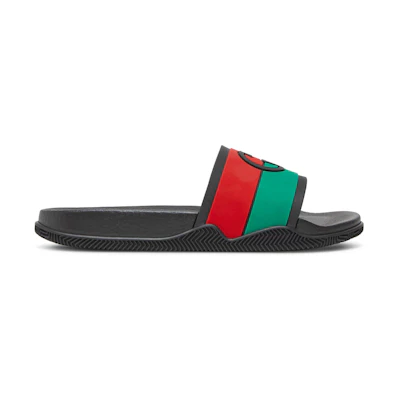 Gucci Slide 'Interlocking G - Black Red Green'