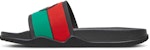 Selipar Gucci 'Interlocking G - Hitam Merah Hijau' 655265-JFA00-8815