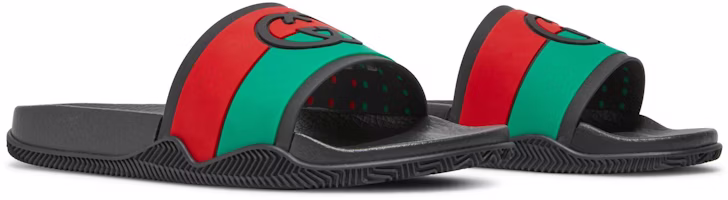 Selipar Gucci 'Interlocking G - Hitam Merah Hijau' 655265-JFA00-8815 Cheap Selipar Gucci 'Interlocking G - Hitam Merah Hijau' 655265-JFA00-8815