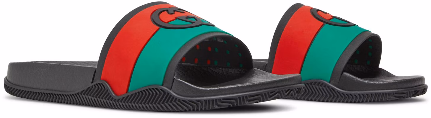 Gucci Slide 'Interlocking G - Black Red Green' 655265-JFA00-8815 Cheap Gucci Slide 'Interlocking G - Black Red Green' 655265-JFA00-8815