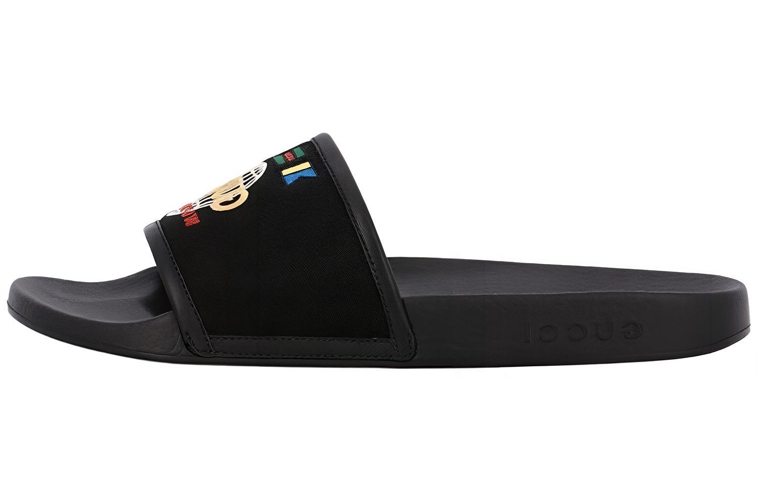 Gucci Slide 'Worldwide Flag - Black' 599143-9PYX0-1000