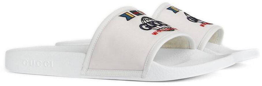 Gucci 拖鞋'环球旗帜-白色' 599143-9PYX0-9061 Order Gucci 拖鞋'环球旗帜-白色' 599143-9PYX0-9061