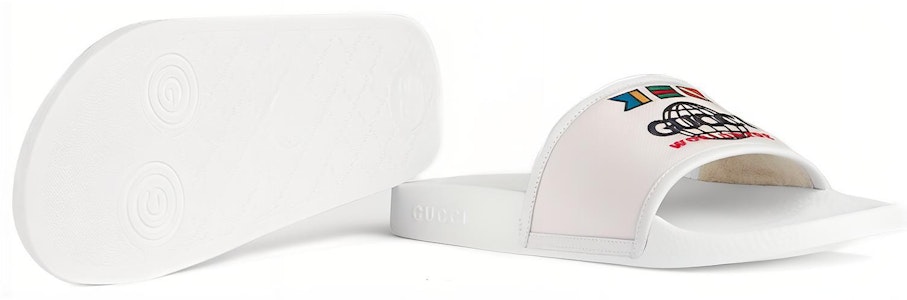 Gucci 拖鞋'环球旗帜-白色' 599143-9PYX0-9061 Purchase Gucci 拖鞋'环球旗帜-白色' 599143-9PYX0-9061