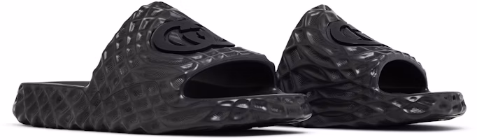 古驰黑色水波纹双G凉鞋 770801-J8710-1000 Cheap 古驰黑色水波纹双G凉鞋 770801-J8710-1000