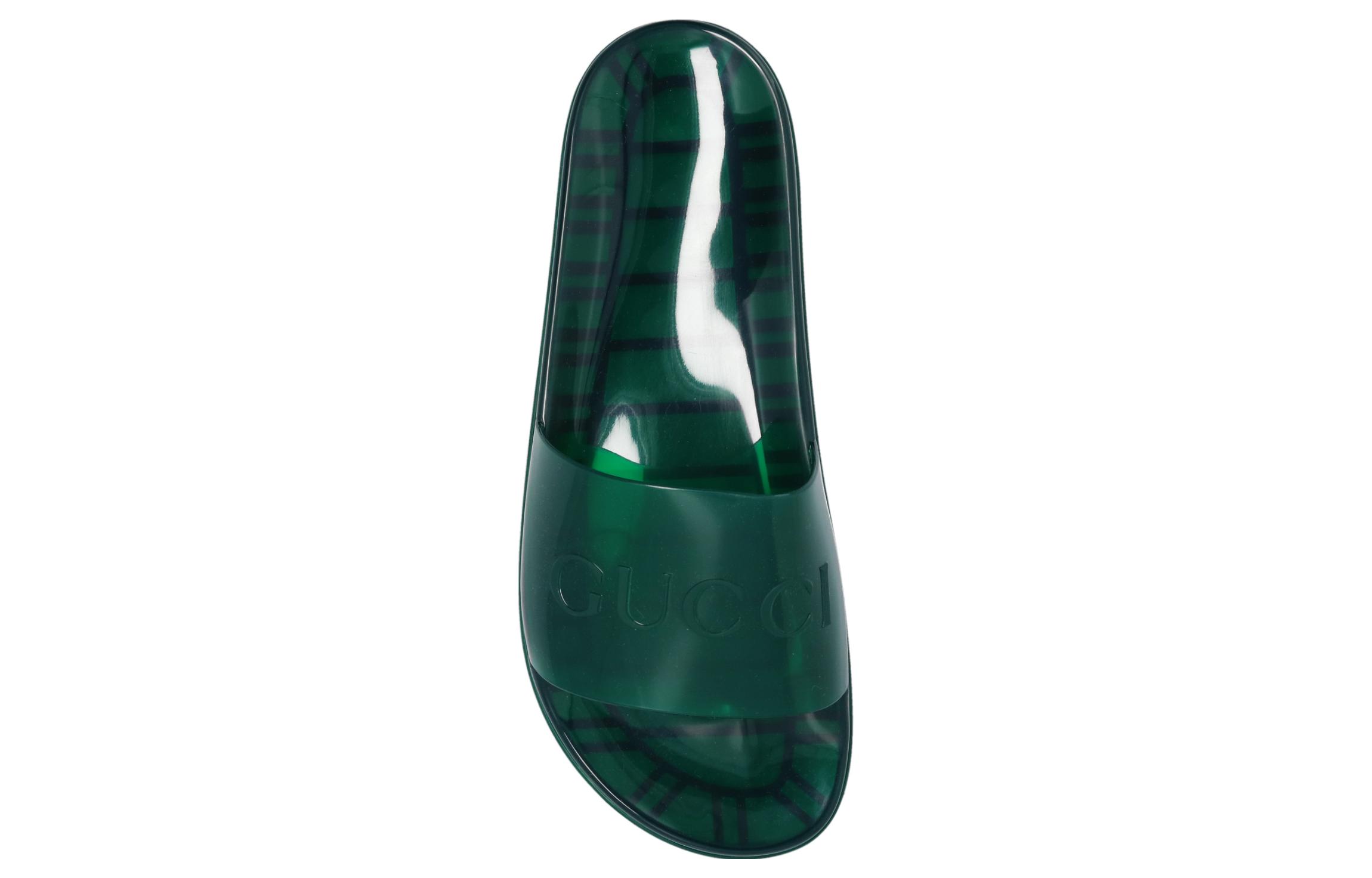 Purchase Gucci Slide Sandale ''Transparent Grün'' 674163-J8700-8727