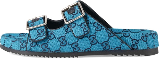 Gucci Slide Sandal Strap 'Light Blue Monogram' 663654-9SFV0-4276 Gucci Slide Sandal Strap 'Light Blue Monogram' 663654-9SFV0-4276