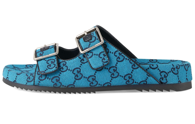 Gucci Slide Sandal Strap 'Light Blue Monogram' 663654-9SFV0-4276