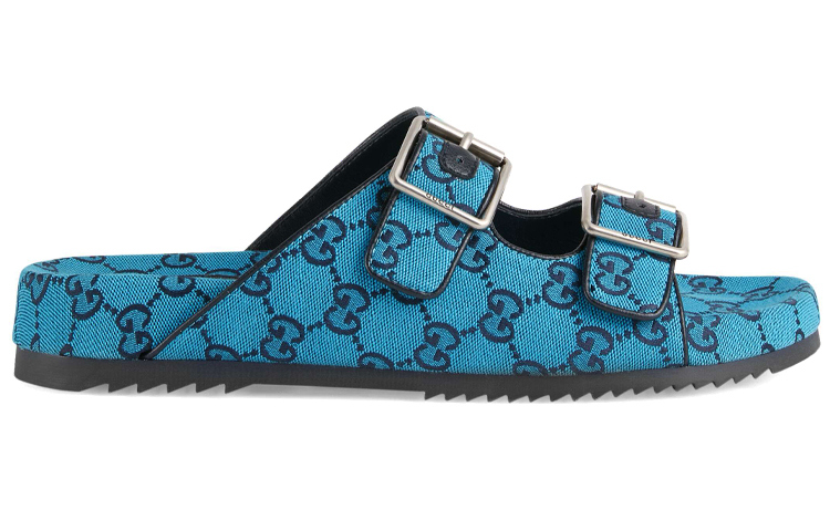 Order Gucci Slide Sandale Riemen ''Hellblau Monogramm'' 663654-9SFV0-4276
