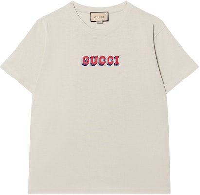 Camiseta Gucci Slim Marfil de Manga Corta con Bordado de Logo 616036-XJF5P-9269 Buy Camiseta Gucci Slim Marfil de Manga Corta con Bordado de Logo 616036-XJF5P-9269