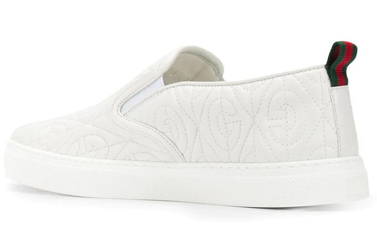 Shop グッチ スリップオン '菱形 - ホワイト' 598868-0R0B0-9062 598868-0R0B0-9062