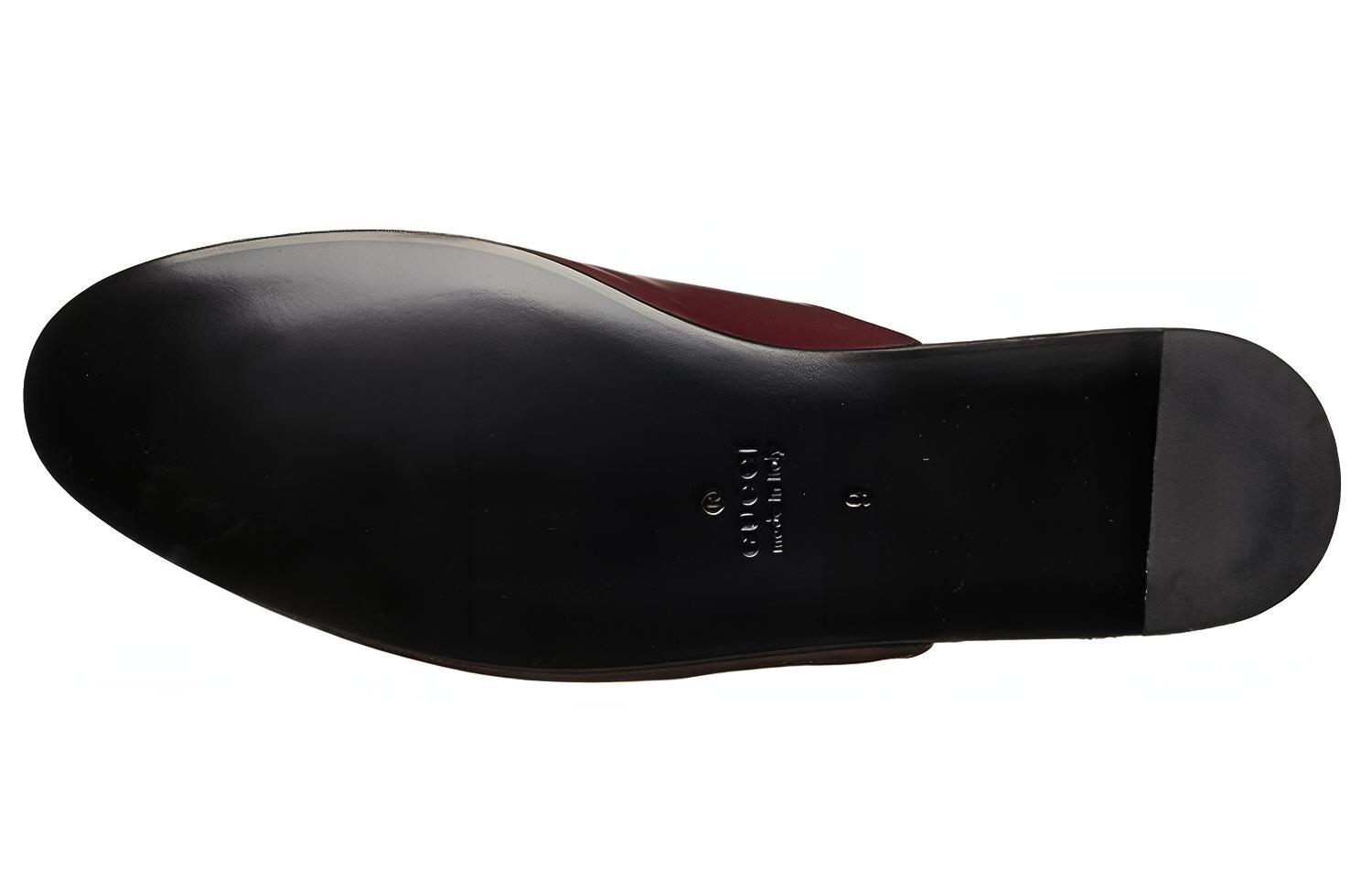 Shop Gucci Slip-On Flat 'Burgundy' 540586-DLC00-6146