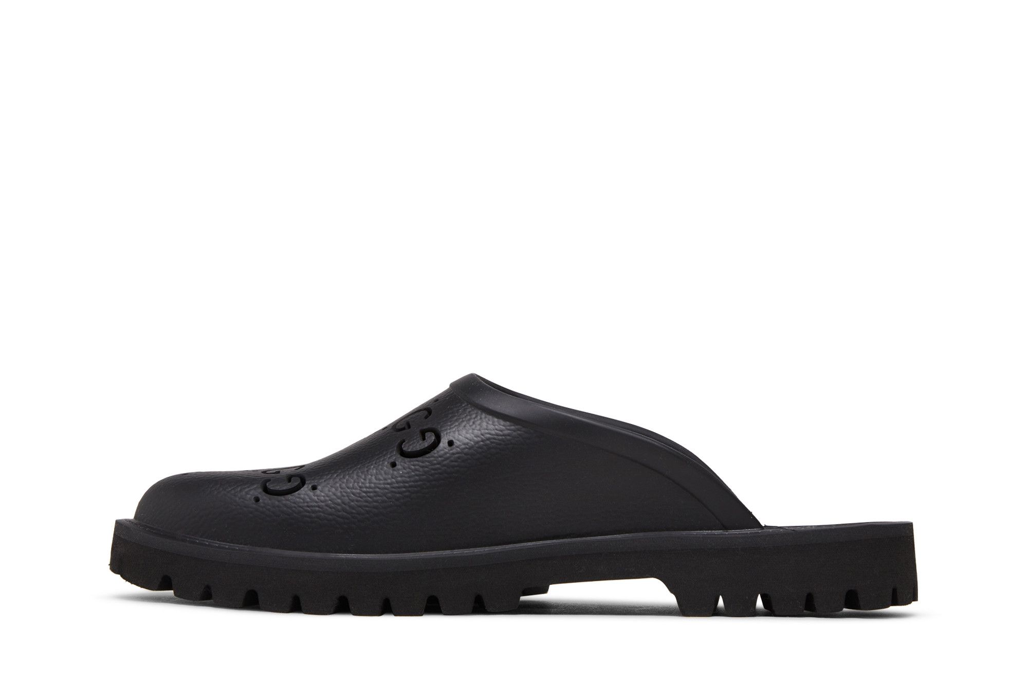 Purchase 구찌 컷아웃 모노그램 슬립온 샌들 (블랙) 655517-JFB00-1000