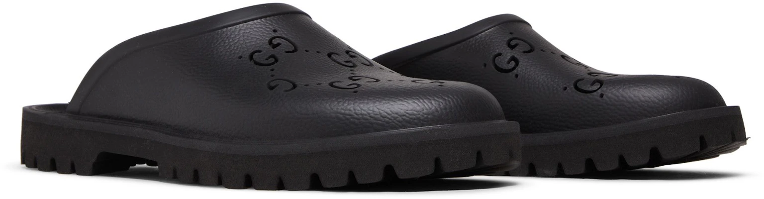 구찌 컷아웃 모노그램 슬립온 샌들 (블랙) 655517-JFB00-1000 2