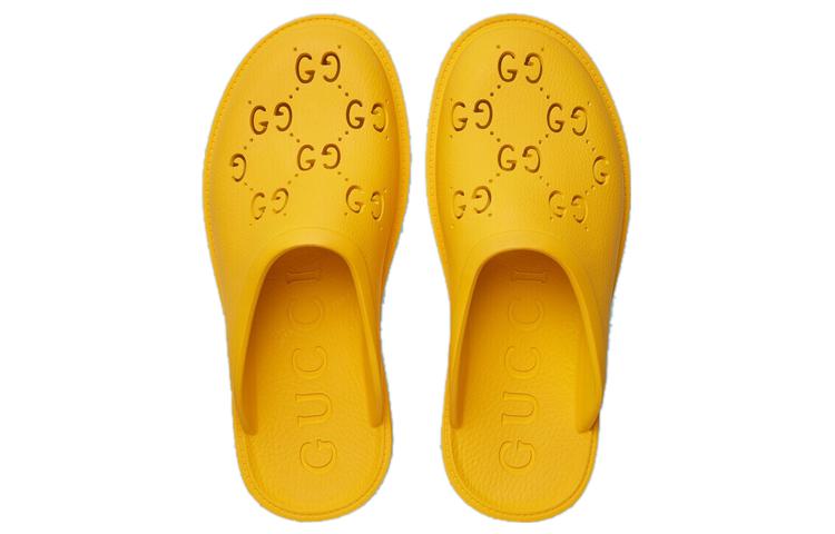 Lookbook GUCCI古馳 時尚涼拖 男款 黃色