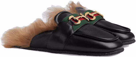 Order GUCCI古馳 皮革 圓頭平底 包頭拖鞋 男款 黑色