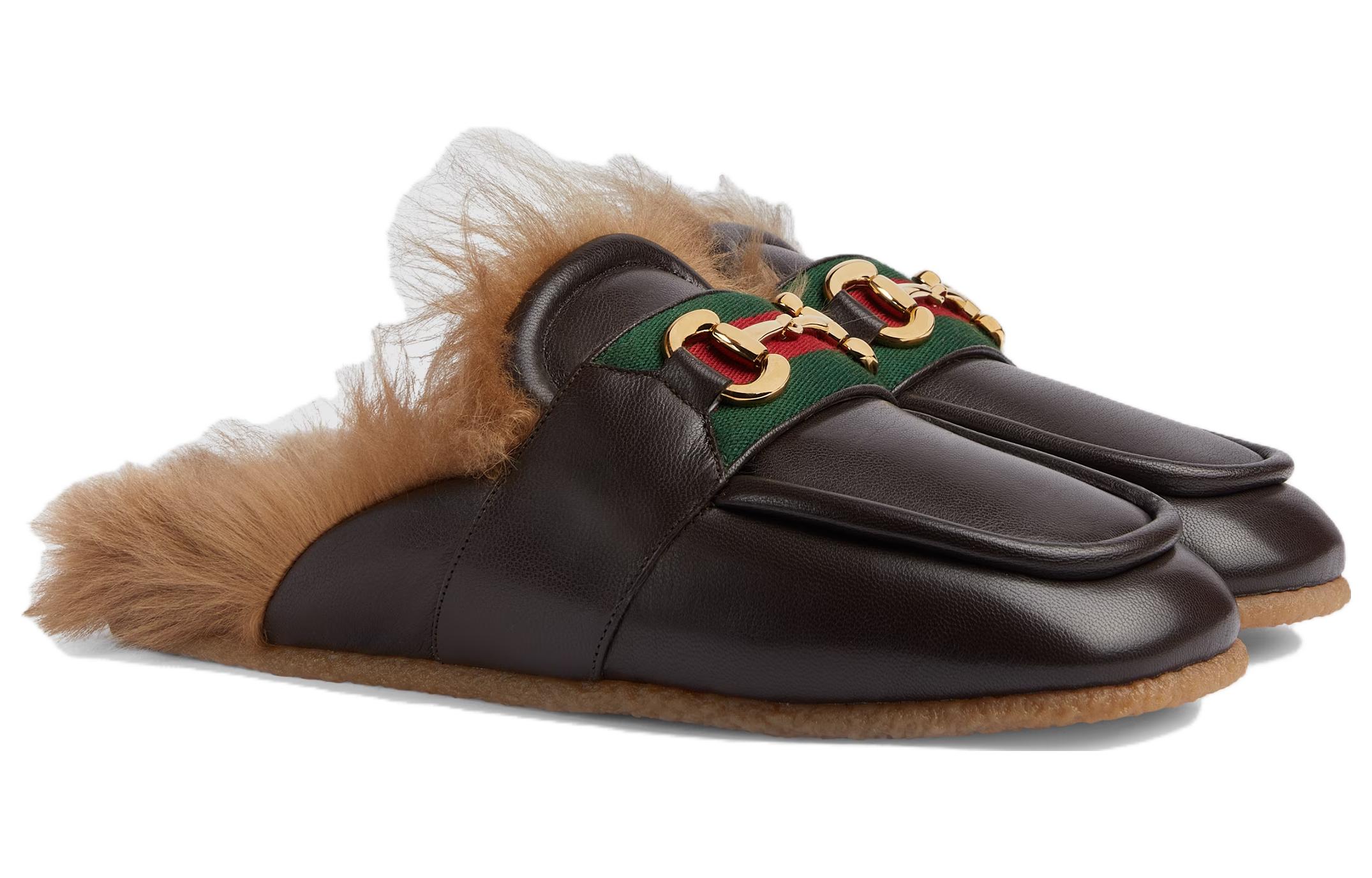 Lookbook 古驰马衔扣拖鞋 '可可色' 760778-AACON-2145