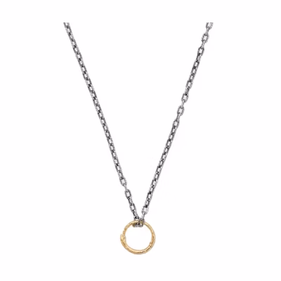 GUCCI Snake Pattern 18K Gold Necklace Unisex Silver 461997-08202-8171