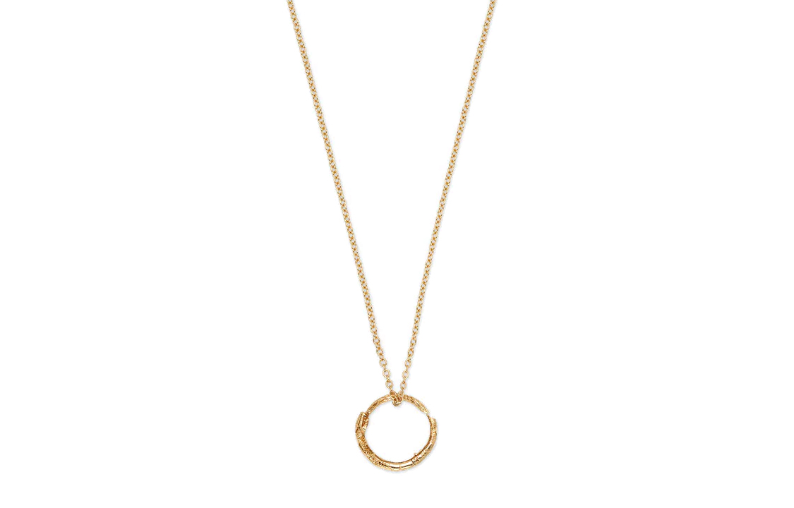 GUCCI Snake Ring Pendant Necklace 18K Gold Jewelry. 461994J85008000 圖 2