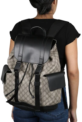 古馳GG黑/棕色軟背包 Order 古馳GG黑/棕色軟背包