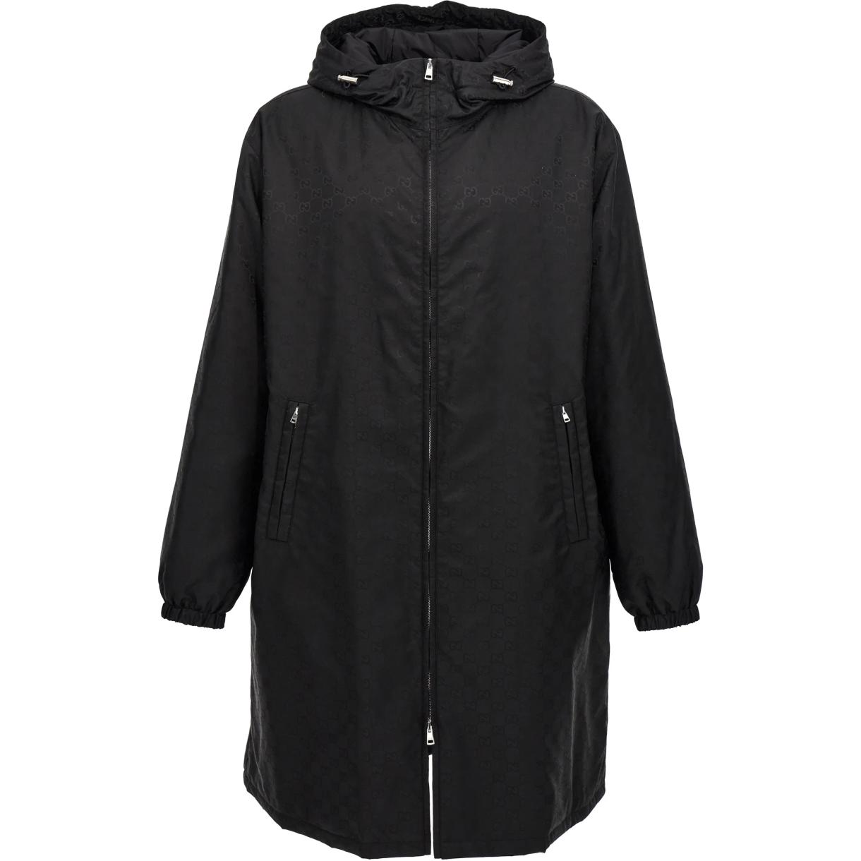 Gucci Solid Black Hooded Zip-Up Jacket 787242-ZAQFS-1000