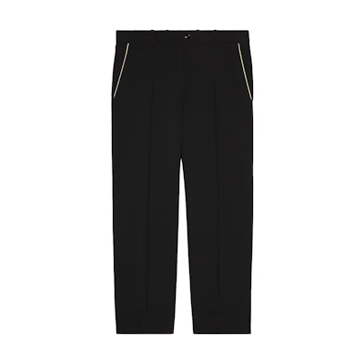 Gucci Solid Black Loose Straight-Leg Casual Pants for Men 751787-ZANWY-1043