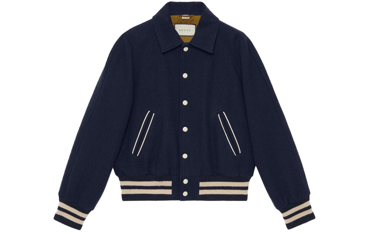 Gucci Solid Blue Long Sleeve Track Jacket 590778-Z8AF4-4560