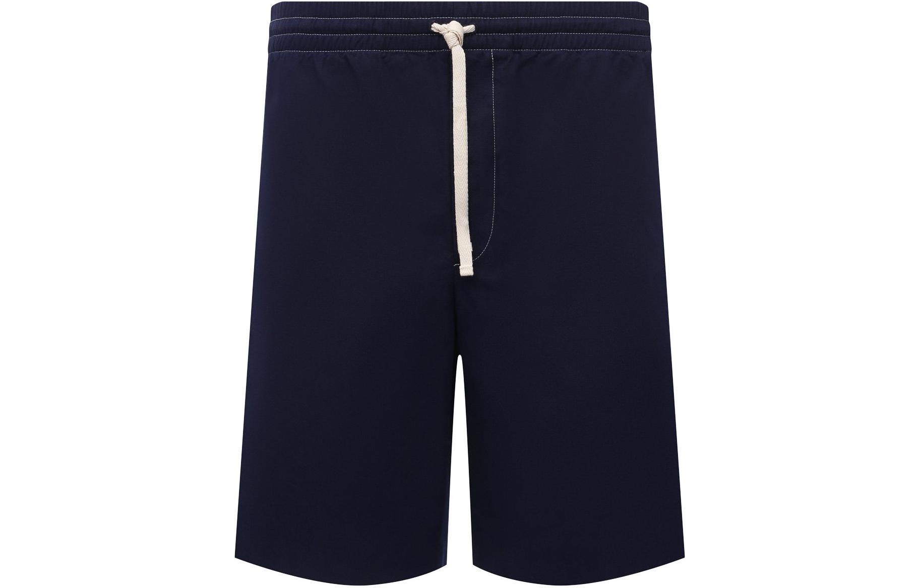 Gucci Solid Blue Straight-Leg Casual Shorts 654900-ZAGVM-4210