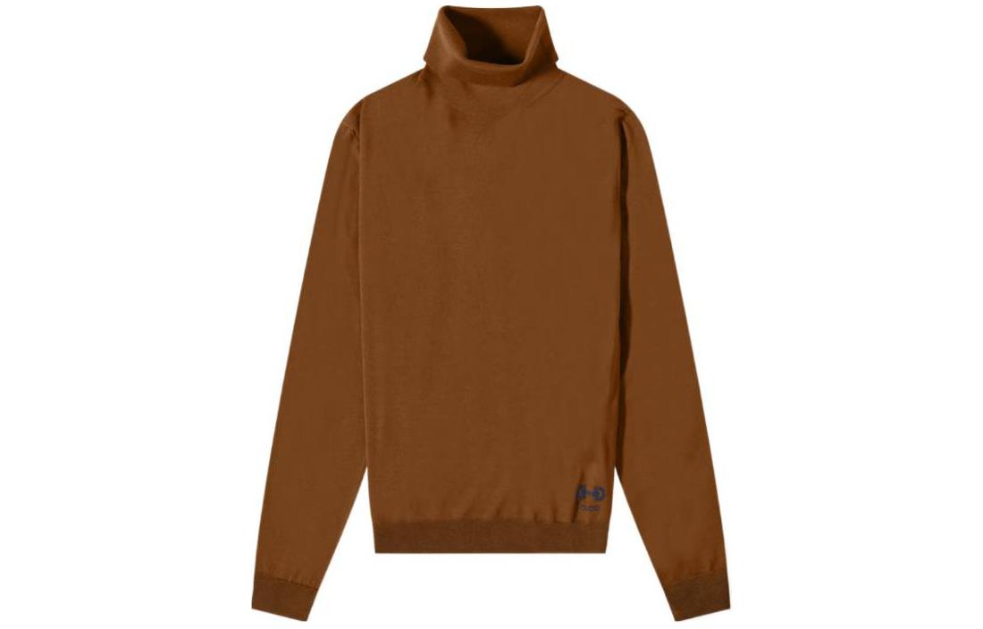 Gucci Solid Brown Turtleneck Long Sleeve Sweater for Men 729476-XKCOR-3266