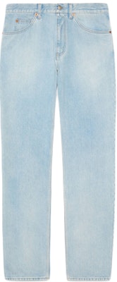 구찌 남성용 라이트블루 솔리드 버튼 미드라이즈 스트레이트 진스 623953-XDBCB-4009 Buy 구찌 남성용 라이트블루 솔리드 버튼 미드라이즈 스트레이트 진스 623953-XDBCB-4009