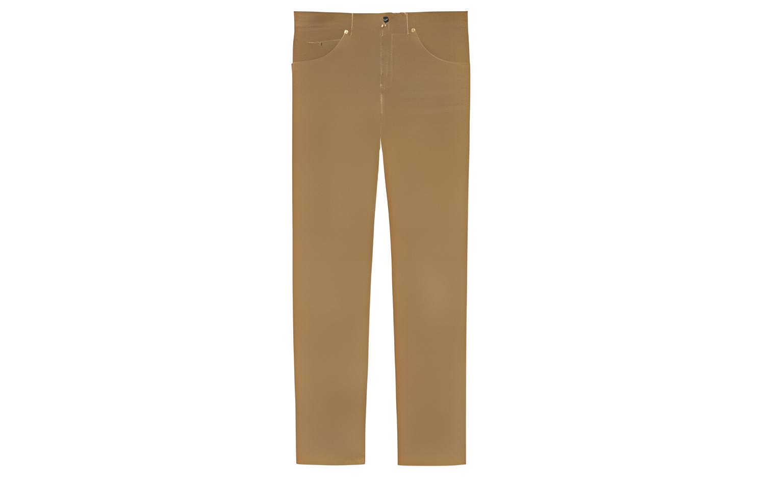 Gucci Solid Camel Mid-Rise Button Straight Casual Pants 623953-XDBEF-2602