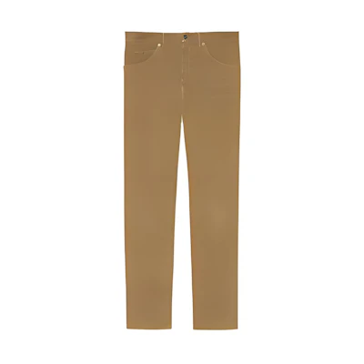 Gucci Solid Camel Mid-Rise Button Straight Casual Pants 623953-XDBEF-2602