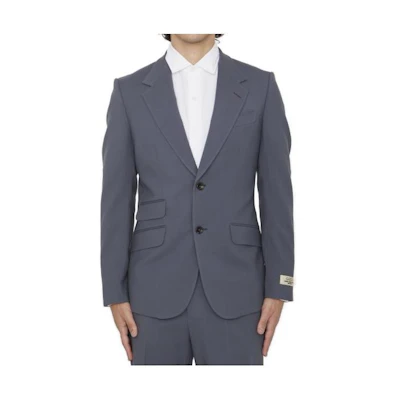 Gucci Solid Color Button-Up Jacket Gray 761557-ZA0GX-1147