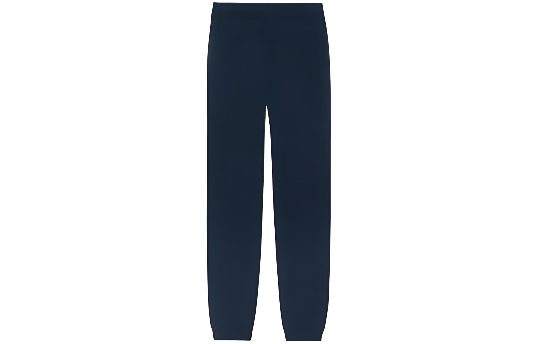 Gucci Solid Color Elastic Waist Cashmere Pants Dark Blue 763314-XKDOB-4440