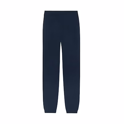 Gucci Solid Color Elastic Waist Cashmere Pants Dark Blue 763314-XKDOB-4440
