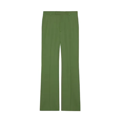 Gucci Solid Color Mid-Rise Straight-Leg Casual Pants 672087-ZAMID-3931