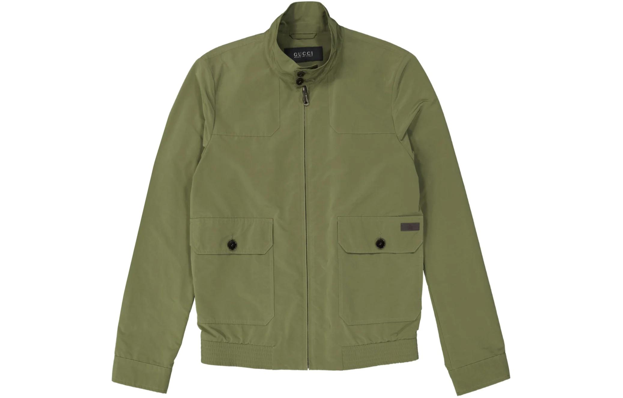 Gucci Solid Green Zip-Up Long Sleeve Jacket 381014-Z4936-3257