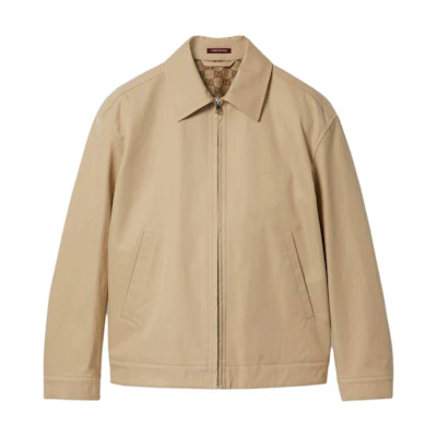 Gucci Solid Khaki Zip-Up Collared Long-Sleeve Jacket 784180-ZAQP3-2901