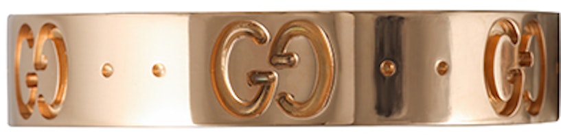 GUCCI Solid Logo Engraved 18K Rose Gold Unisex Ring YBC152045001 GUCCI Solid Logo Engraved 18K Rose Gold Unisex Ring YBC152045001