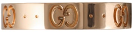 Buy GUCCI Solid Logo Engraved 18K Rose Gold Unisex Ring YBC152045001