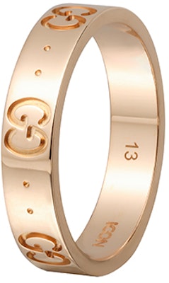 GUCCI Solid Logo Engraved 18K Rose Gold Unisex Ring YBC152045001 Details for GUCCI Solid Logo Engraved 18K Rose Gold Unisex Ring YBC152045001