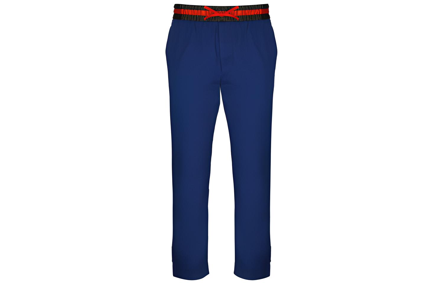 Gucci Solid Navy Blue Drawstring Casual Pants 591052-ZADA4-4307