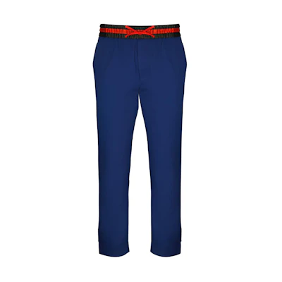 Gucci Solid Navy Blue Drawstring Casual Pants 591052-ZADA4-4307