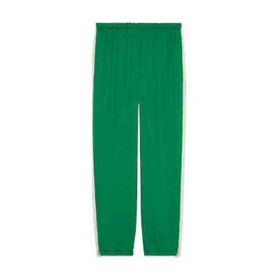 Gucci Solid Pleated Elastic Waist Straight Pants Green 733520-XJFAH-3229