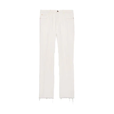 Gucci Solid White Straight-Leg Jeans with Zipper 760651-XDCOF-9000