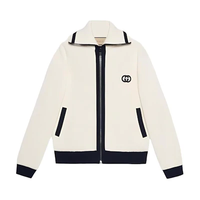 Gucci Solid White Zip-Up Long-Sleeve Jacket 773179-XKDUN-9329