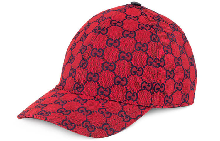 GUCCI Special Edition Double G Monogram Canvas Baseball Cap Red 661226-4HG62-6477