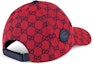 Purchase GUCCI特别版双G老花帆布棒球帽红色 661226-4HG62-6477