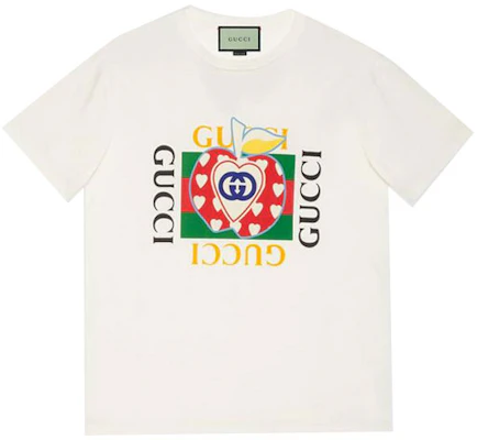 GUCCI Istimewa FW21 China Eksklusif Apple Grafik Baju-T Putih. 548334-XJDNE-9095 Order GUCCI Istimewa FW21 China Eksklusif Apple Grafik Baju-T Putih. 548334-XJDNE-9095